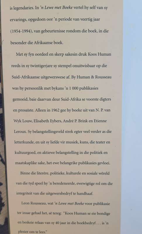 Koos Human: 'n Lewe met boeke